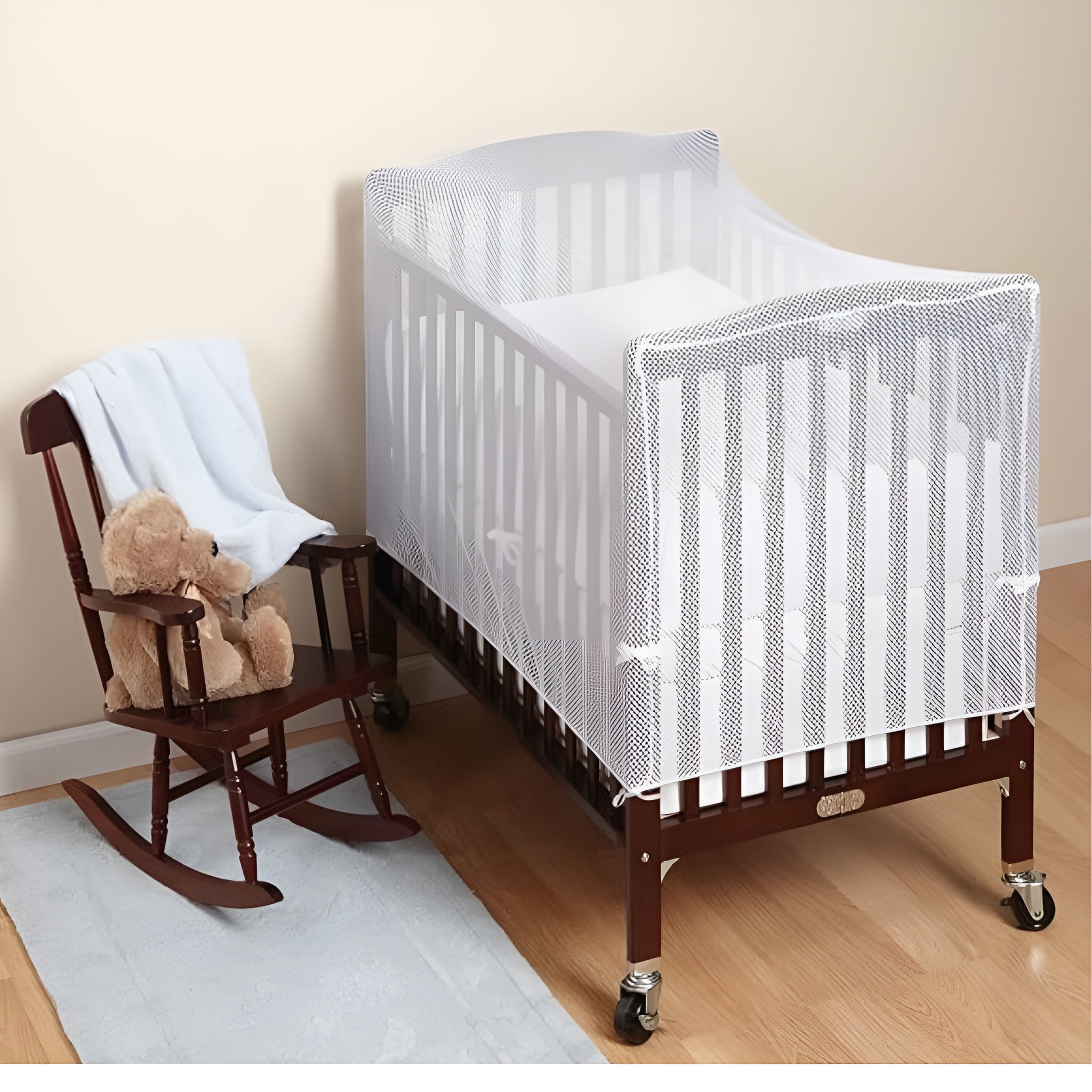 Crib Mosquito Net Washable Cotton protecting your little Child