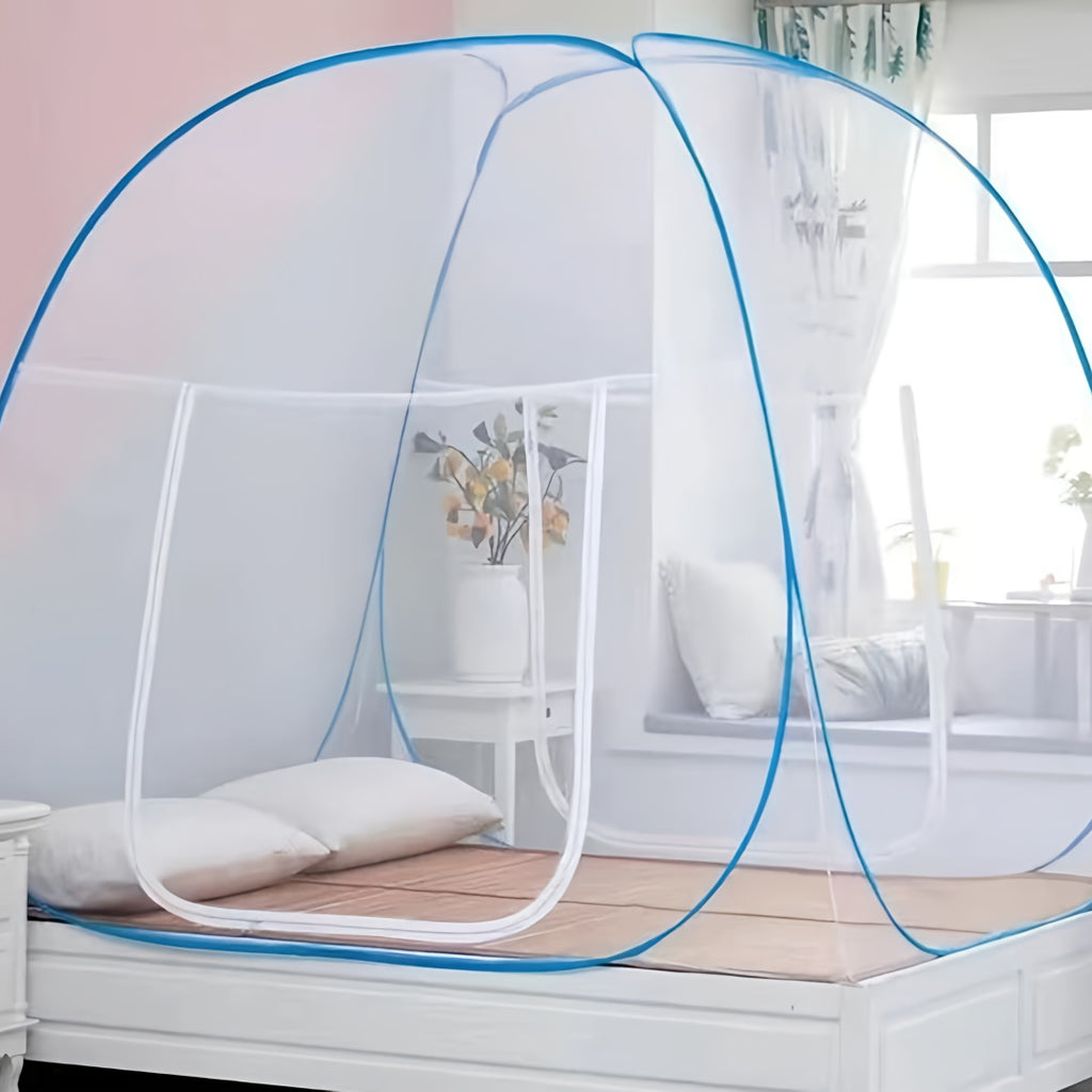 Classic Mosquito Net Premium White Tent Size Foldable Machhardani Size.6X6 (Double bed)