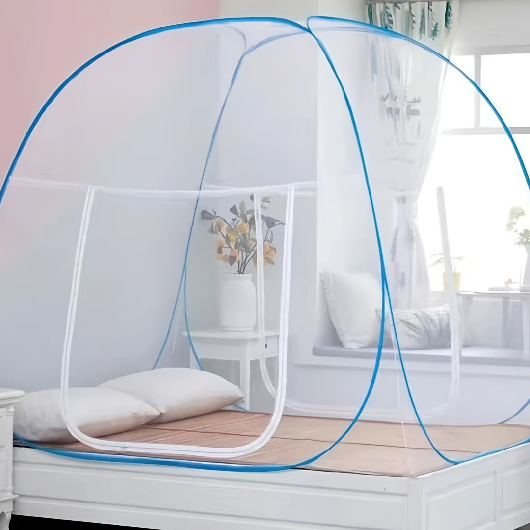 Classic Mosquito Net Premium White Tent Size Foldable Machhardani Size.6X6 (Double bed)