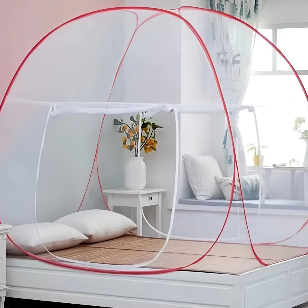 Foldable Mosquito Net Machardani Bed Garden Meditation Canopies Size.6X6 (Double bed)