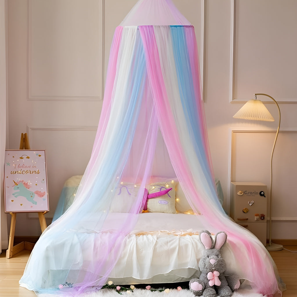 Polyester Kids Washable New Dome Double bed Baby Mosquito Net Colorful Life Children Cover Bed
