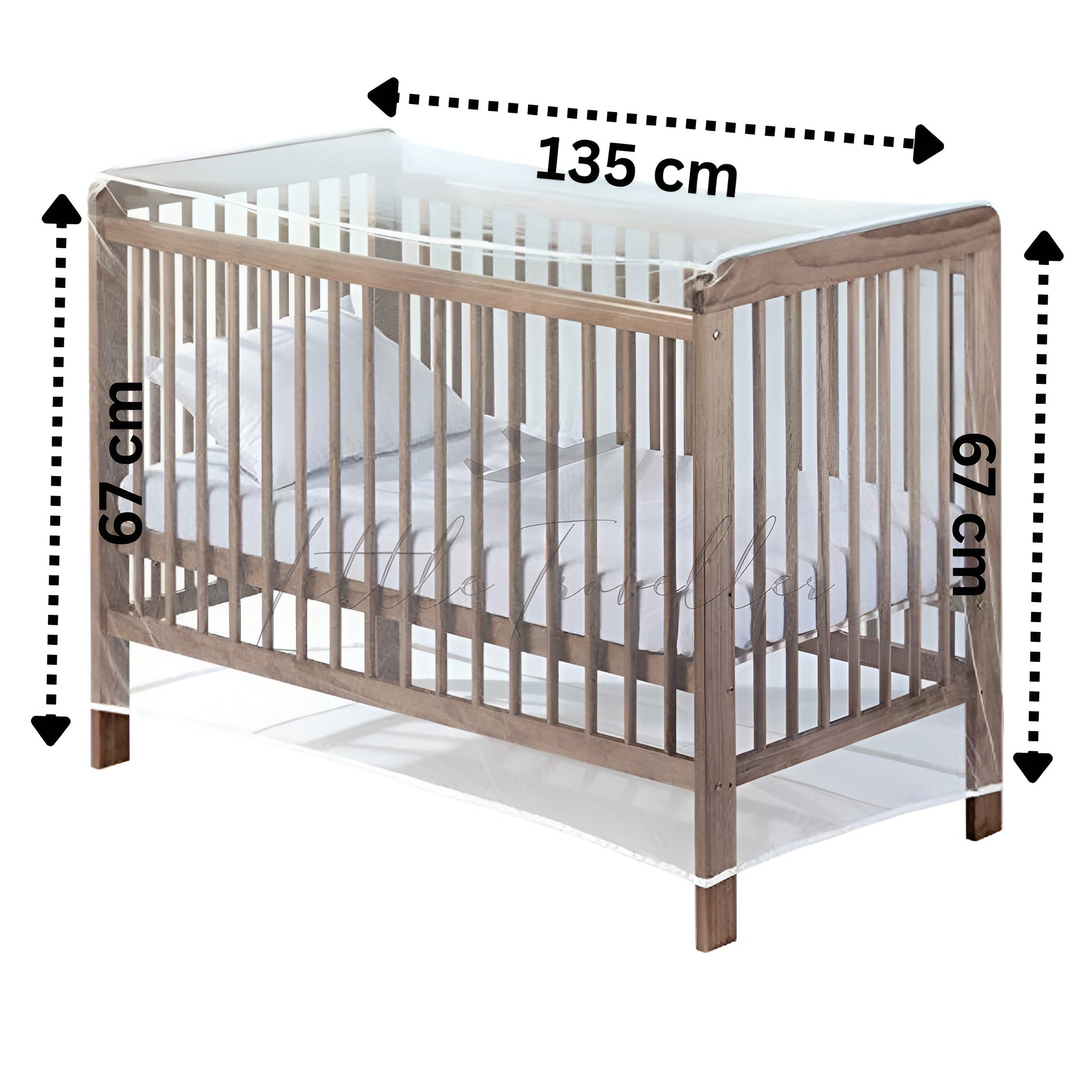 Crib Mosquito Net Washable Cotton protecting your little Child