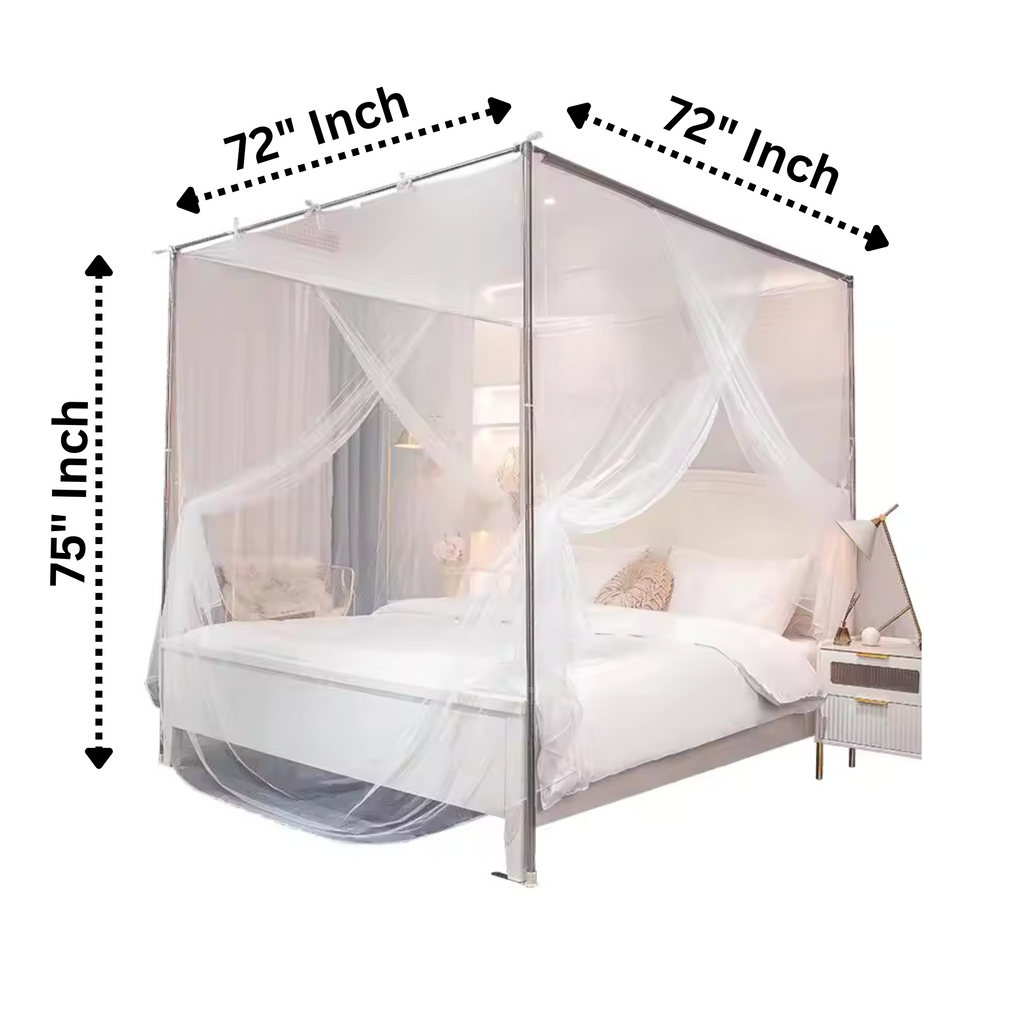 Enhance Your Sleep with Newnet Cotton Washable Canopy Bed Curtains