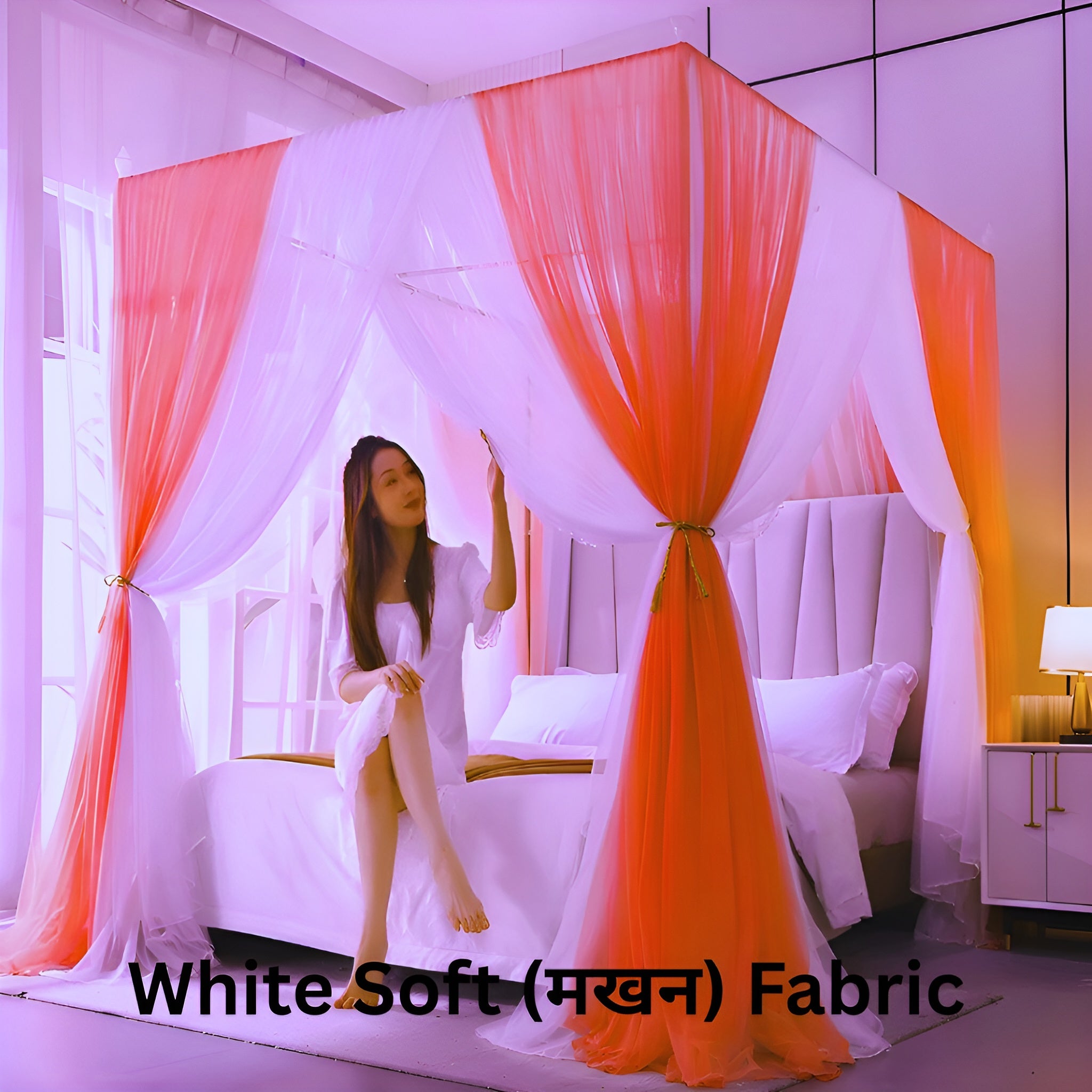 Palace Mosquito Net Indoor Outdoor 4 Gate Tents Decoration Soft fabric Cotton Washable