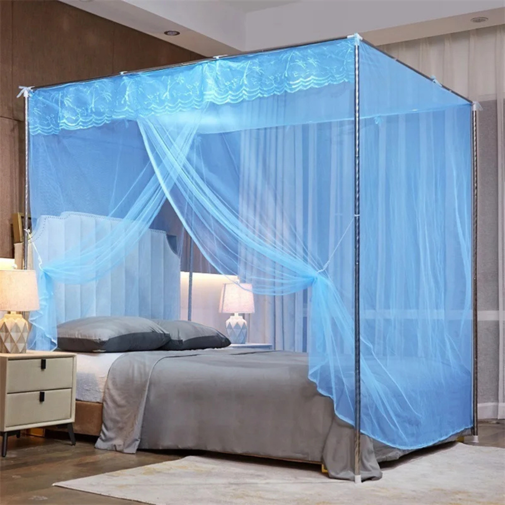 Romantic Lace Mosquito Flying Insects Net For Double Bed (Without Stand) Polyester Washable Adults Mosquito Net