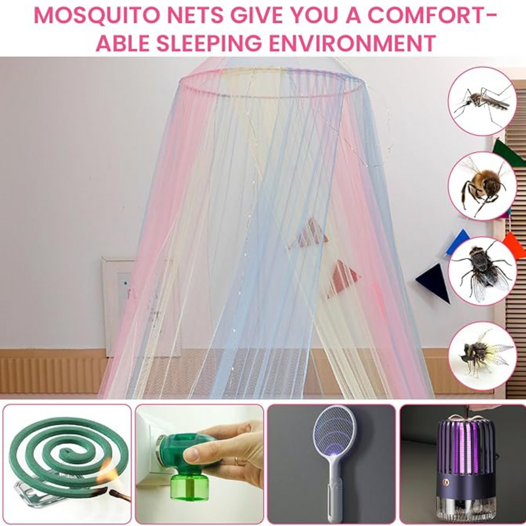 Polyester Kids Washable New Dome Kids Baby Mosquito Net Colorful Life Children Cover Bed Jhula Room