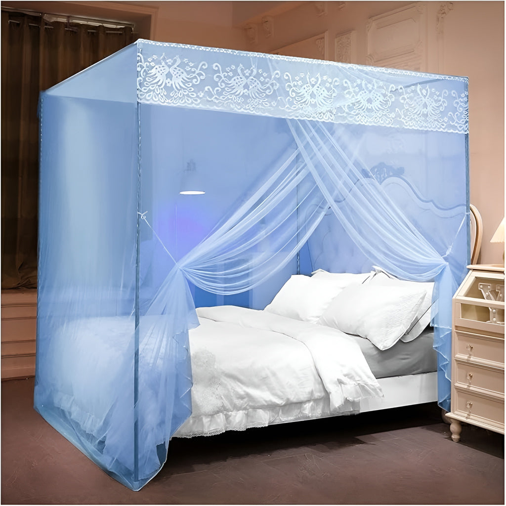 Romantic Lace Mosquito Flying Insects Net For Double Bed (Without Stand) Polyester Washable Adults Mosquito Net