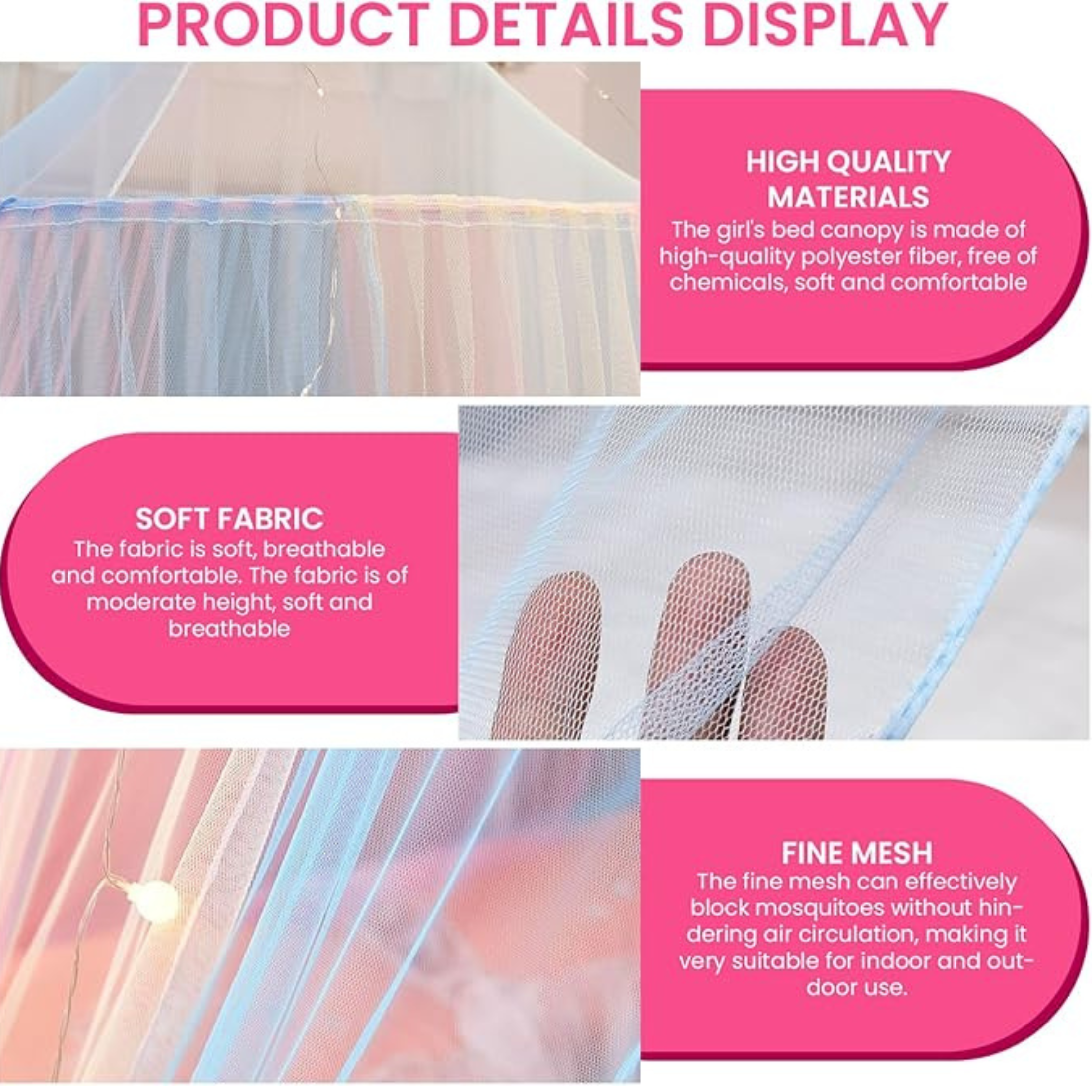 Polyester Kids Washable New Dome Kids Baby Mosquito Net Colorful Life Children Cover Bed Jhula Room