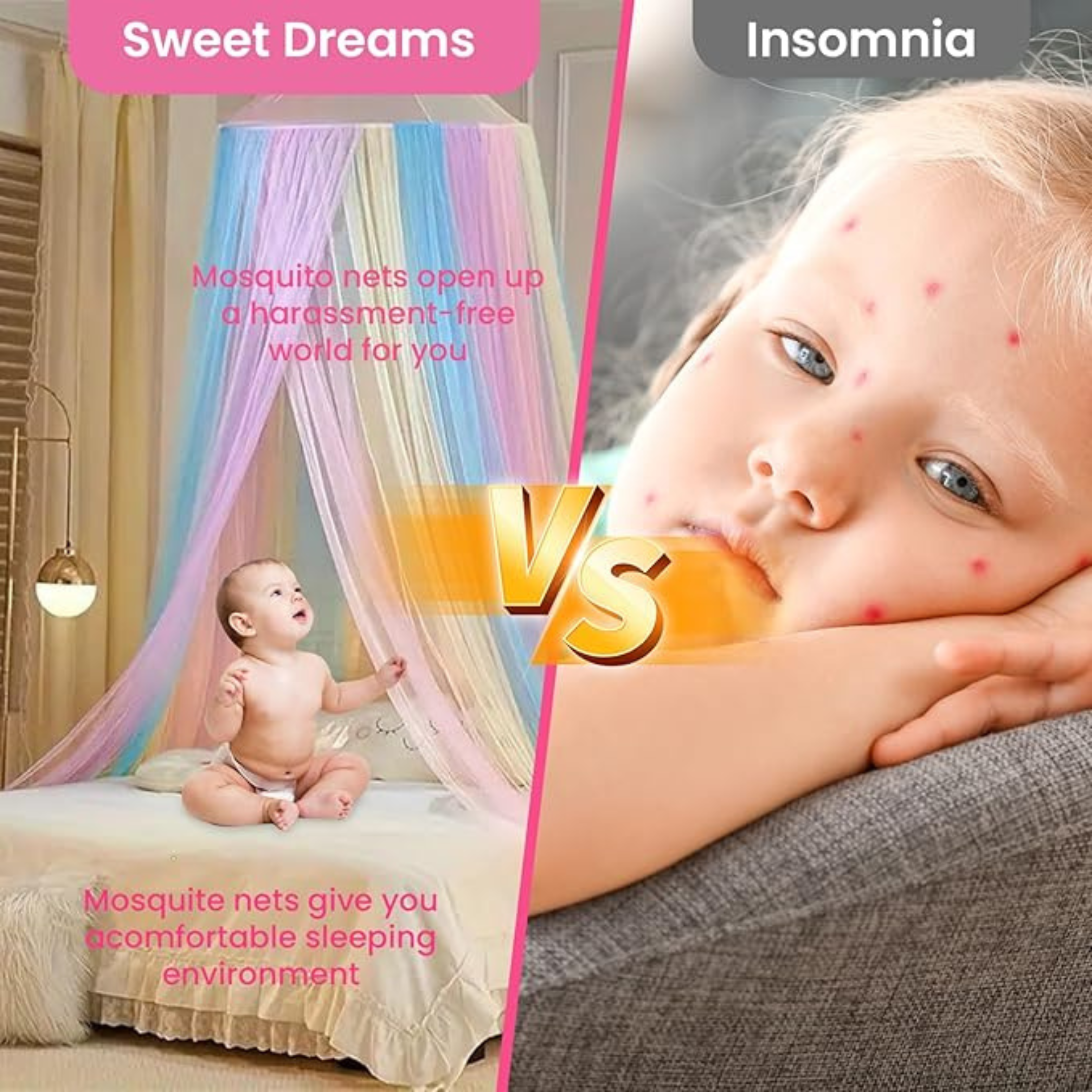 Polyester Kids Washable New Dome Kids Baby Mosquito Net Colorful Life Children Cover Bed Jhula Room