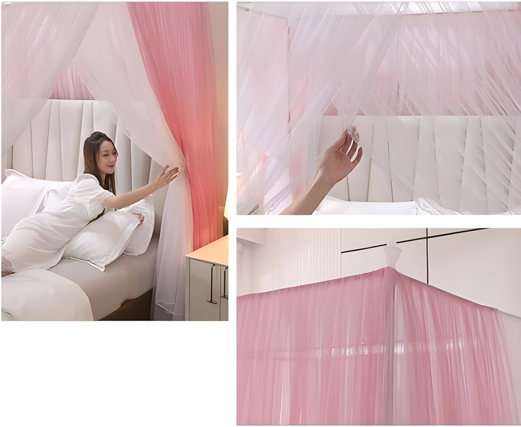 Palace Mosquito Net Indoor Outdoor 4 Gate Tents Decoration Soft fabric Cotton Washable