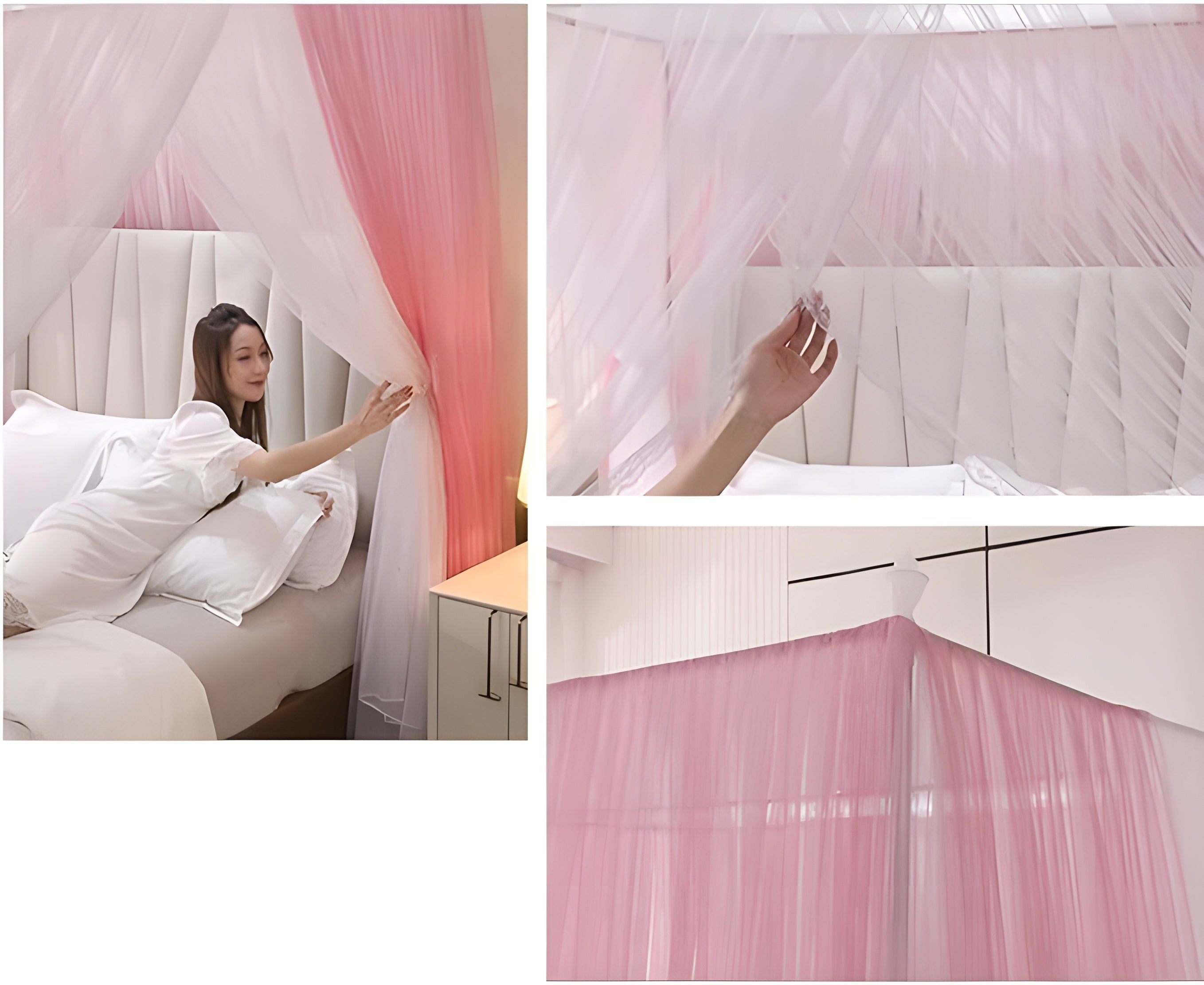 Palace Mosquito Net Indoor Outdoor 4 Gate Tents Decoration Soft fabric Cotton Washable