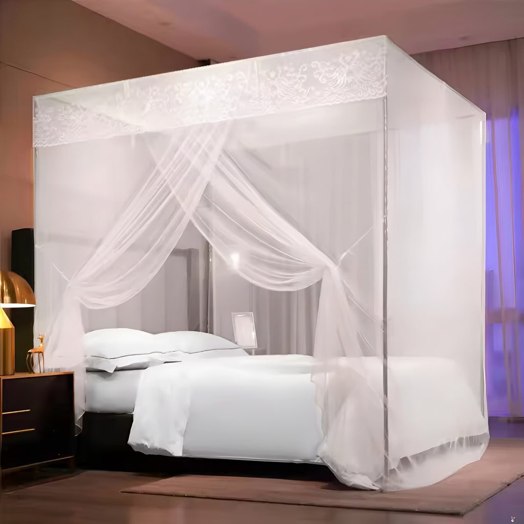 Enhance Your Sleep with Newnet Cotton Washable Canopy Bed Curtains