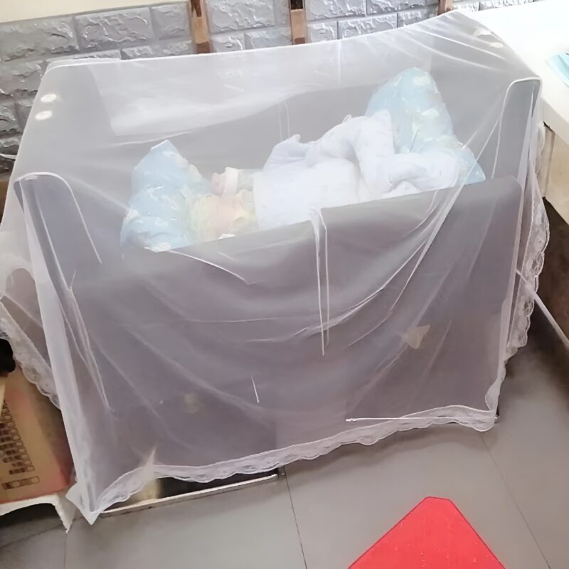 Polyester Kids Washable Crib Cloth Newborn Children\'s Bed Mosquito Net Baby Zulla Mesh Cover Mosquito Net  (White, Bed Box) - Image 4