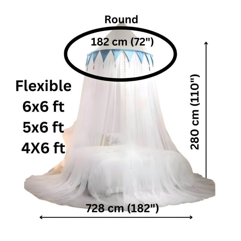 Polyester Adults Washable Sky Portable Lightweight French Girls Bedroom Single to Double bed Mosquito Net - Image 3