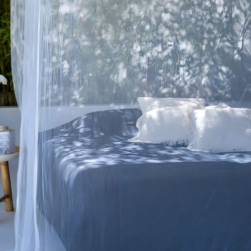 Polyester Adults Washable Polyester mosquito net for XL beds with 4 door openings Mosquito Net  (White, Bed Box) - Image 3