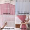 Double Layers Palace Mosquito Net for Square Bed 6x6 Mosquito Net  (Pink, Tent) - Image 5